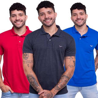 Camisa Gola Polo Masculina Camiseta Original de Marca Piquet Algodão