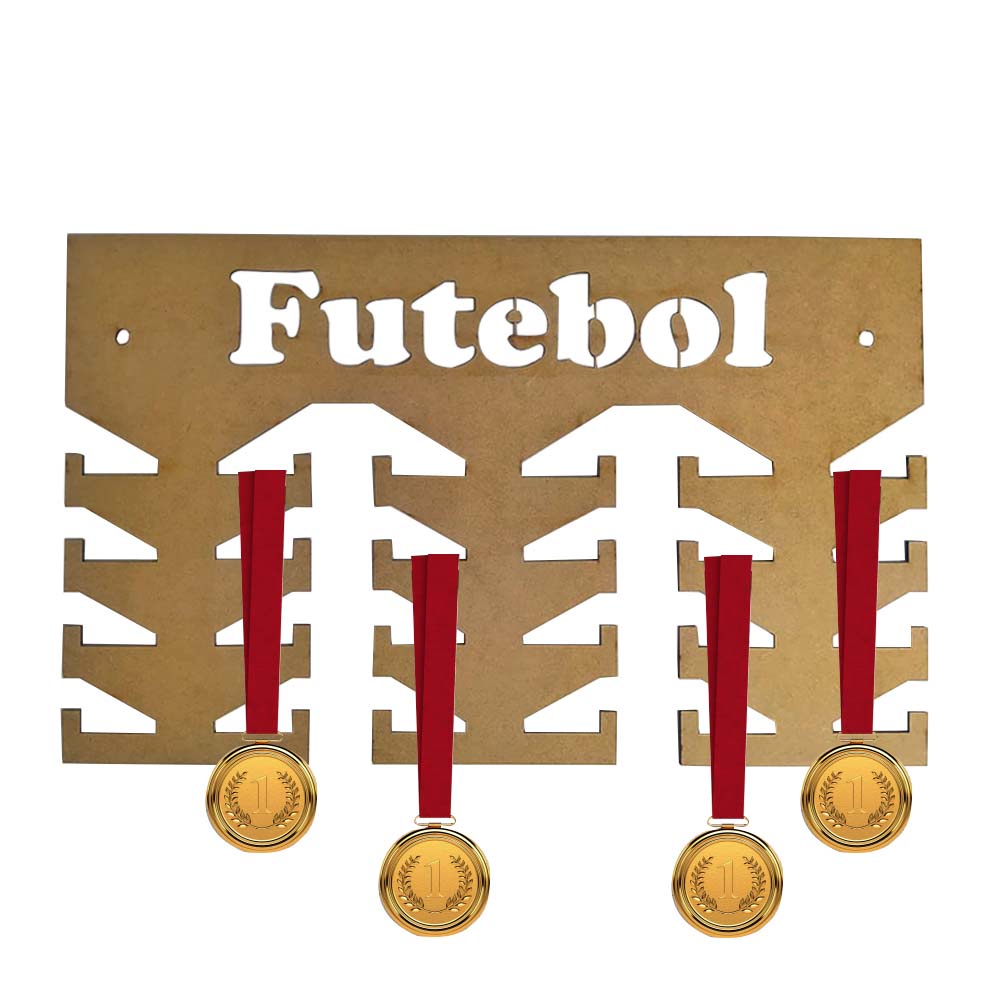 Porta Medalhas MDF Suporte Medalha Campeonato Futebol