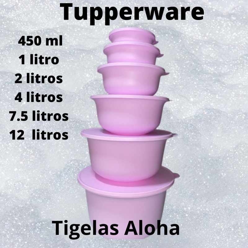 Tigelas rosa Aloha Tupperware original | Shopee Brasil