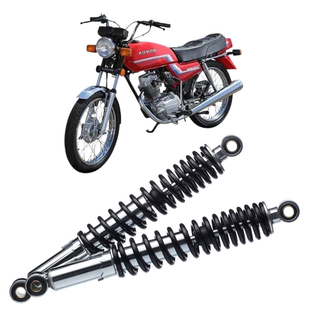 Amortecedor Cromado GP7 par Com regulagem Cg ml turuna1983 Até 1999 em Oferta na Shopee