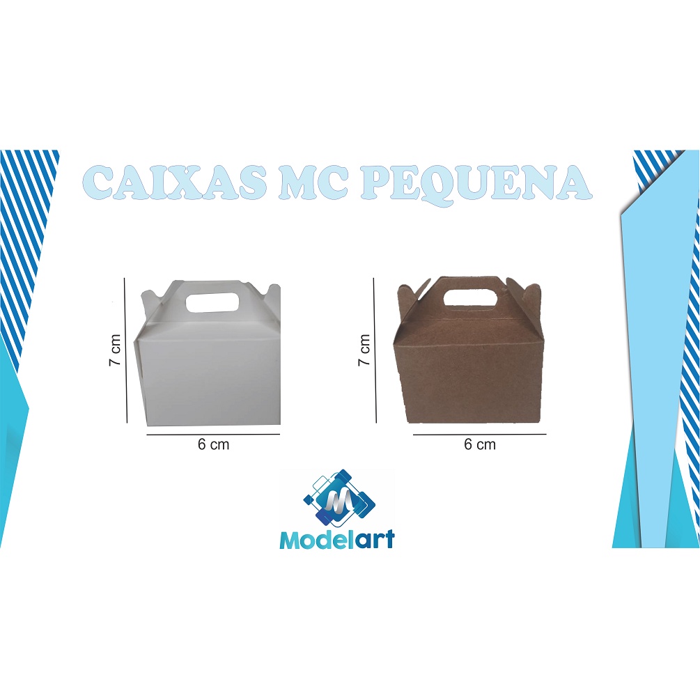 20 Caixinhas de Papel Maleta pequena Kraft\Branca - Pronta pra personalizar Lembrancinhas Jóias