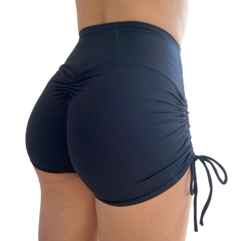 Short LEVANTA BUMBUM Para Academia Com Cordinha Lateral Fitness