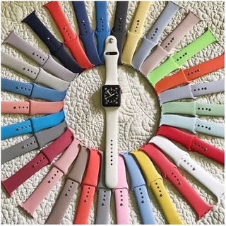 Pulseira de silicone para Smartwatch 44mm 40mm 38mm 42mm cinto de borracha smartwatch pul…