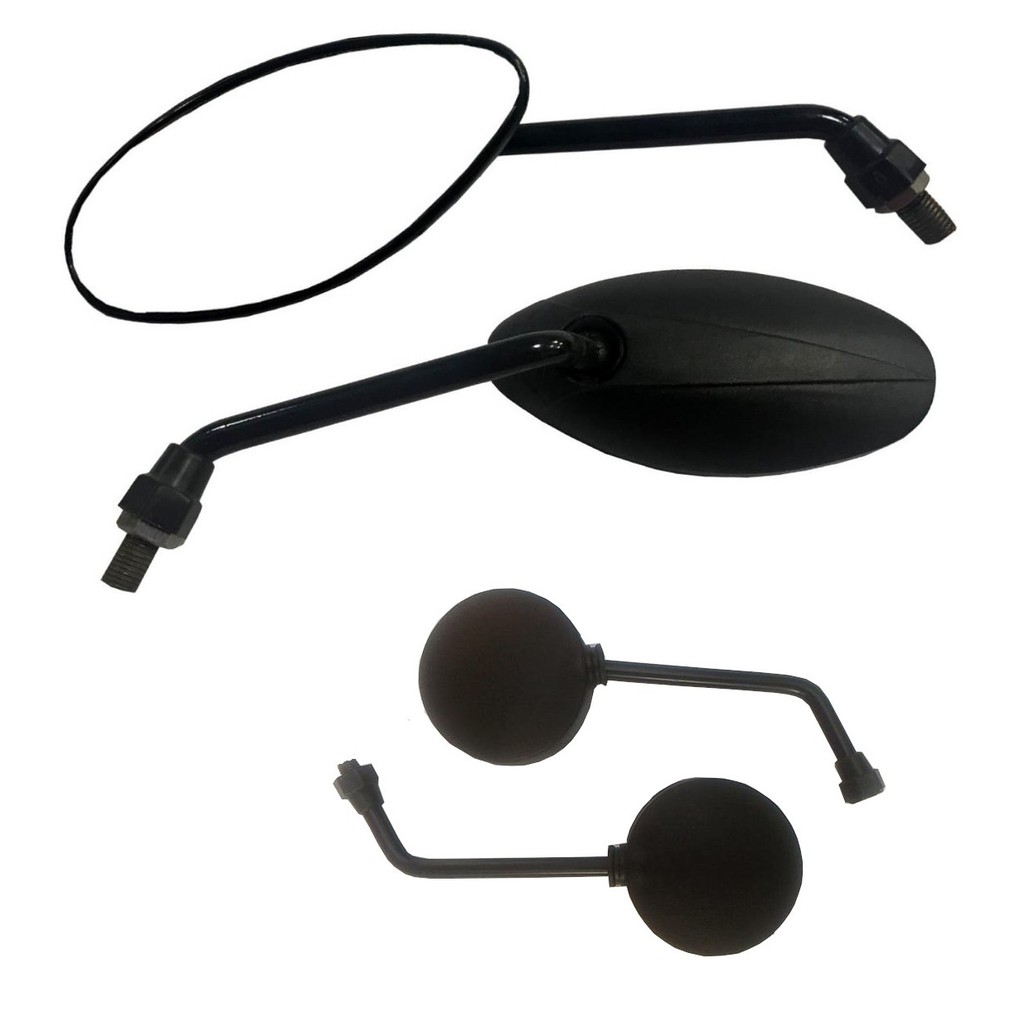 Par Micro Espelho Retrovisor Redondo / Olho De Gato Cb 300/Cg Cargo Fan Titan Sport Start Mix / Xl 125 / Xls 125 - Honda