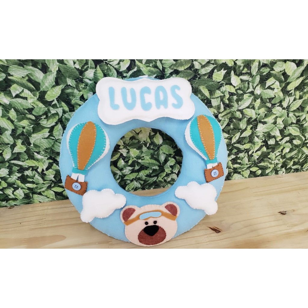 Porta Maternidade Ursinho Aviador