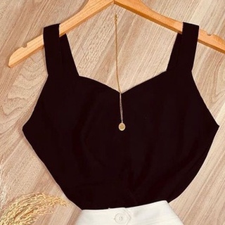 blusa regata preta alcinha grossa viscolinho