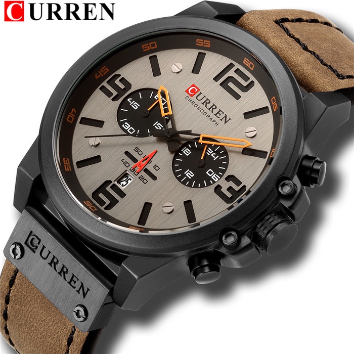 Relógios Masculinos Original Curren Luxo Marca À Prova D 'Água Moda Quartzo Esportes Relógio