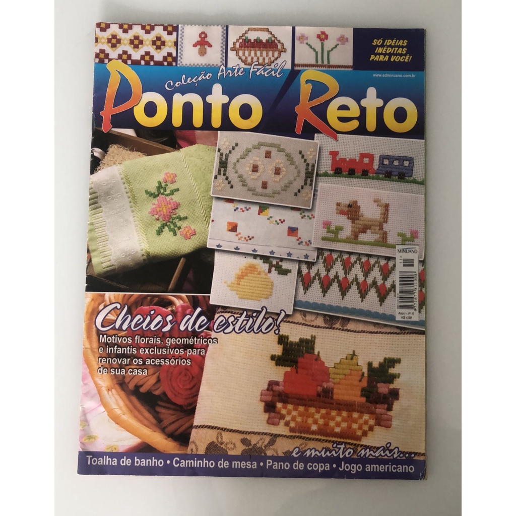 Revista Coleção Arte Fácil Ponto Reto 11 Decoração 687o