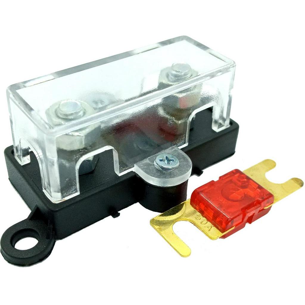 Porta Fusível Acrílico Universal Midi e Fusível 50 Amperes