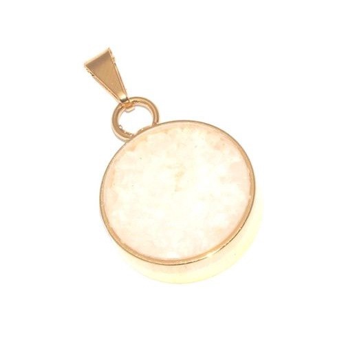 Pingente Sal Grosso Folheado Ouro 18k em Oferta na Shopee