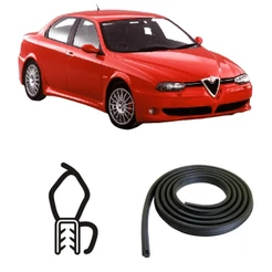 Borracha Do Porta Malas Preta Com Aba Alfa Romeo 156
