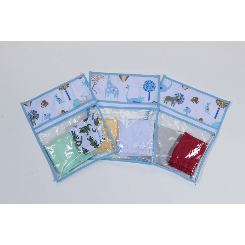 Kit Saquinhos Maternidade para Roupa de Bebê Menino 3pç roupas de bebê Suja/Limpa para Bebê
