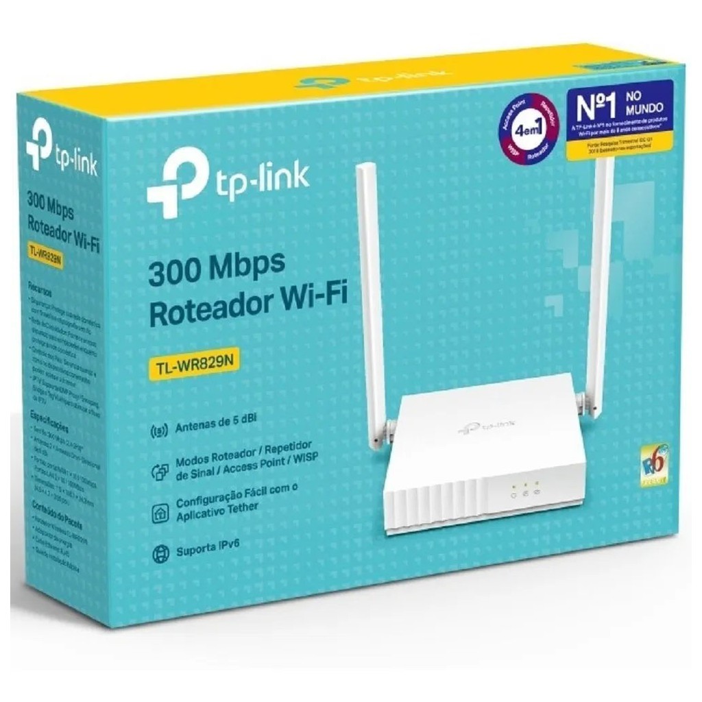 Roteador Wireless Tp Link 300mbps 829n 2 Antenas Shopee Brasil
