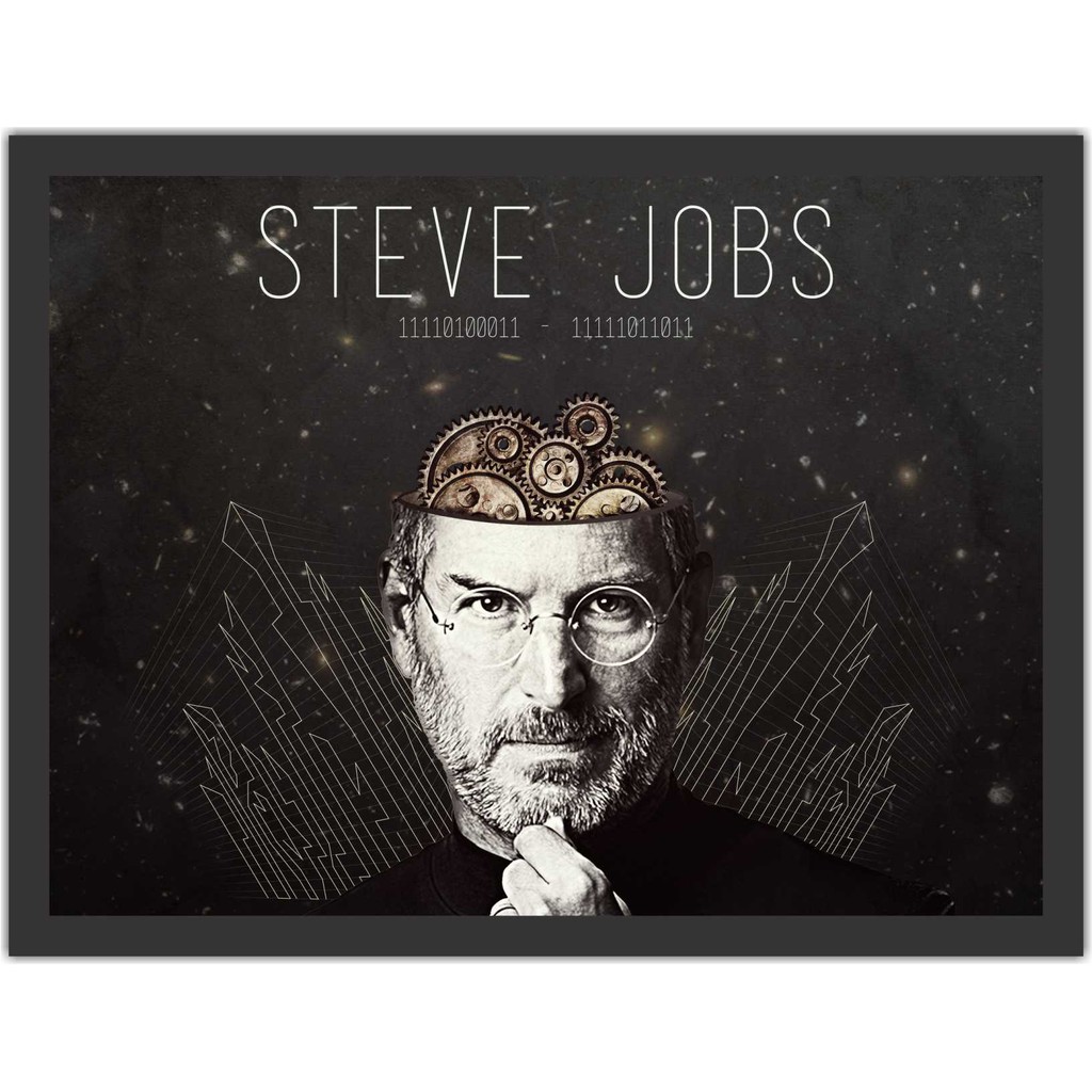 Quadro Decorativo Steve Jobs Apple Informática Salas Decorações Com Moldura T005 P