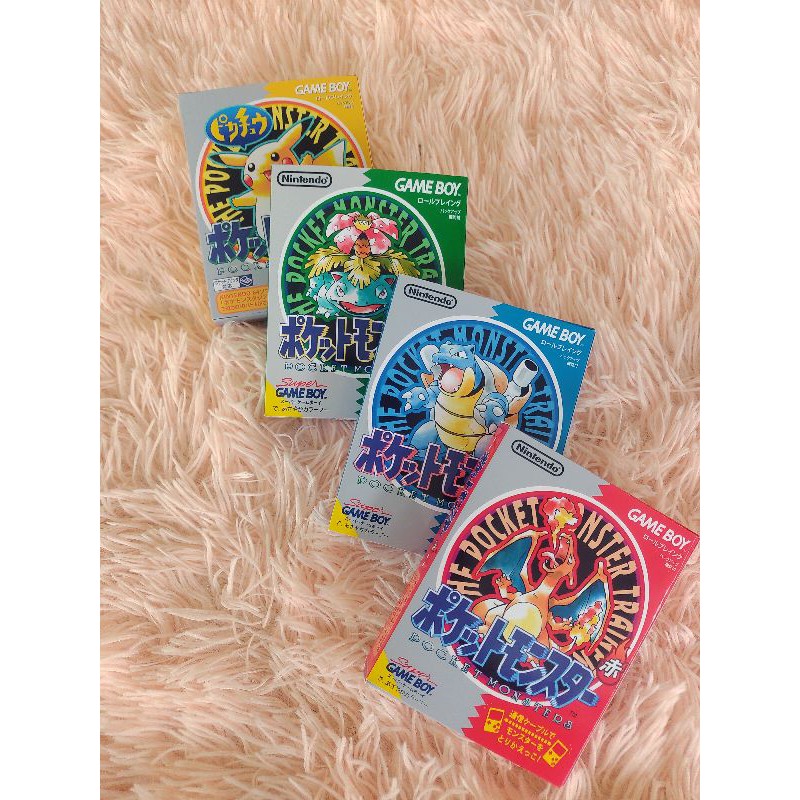 caixa com berço repro para pokemon jpa japonês gameboy