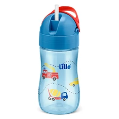 Copo Infantil Com Canudo Evolution 300ml Azul -Lillo