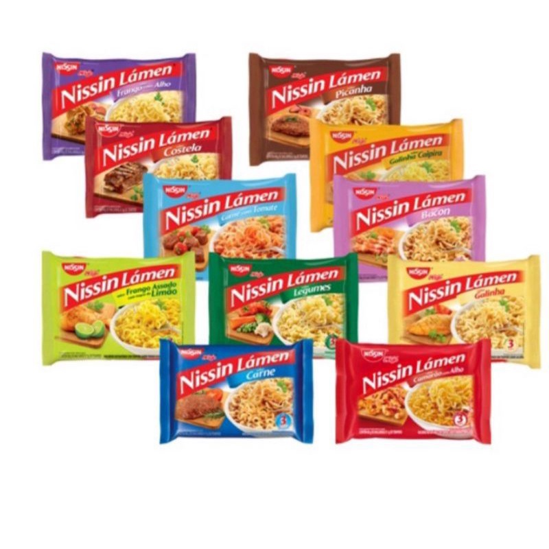 kit Macarrão Instantâneo Miojo Nissin Lámen Sabores