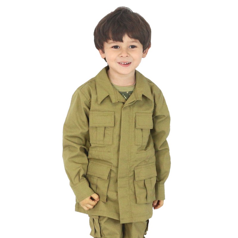 Gandola Infantil Militar Tática Camuflada Lisa Atack - Coyote
