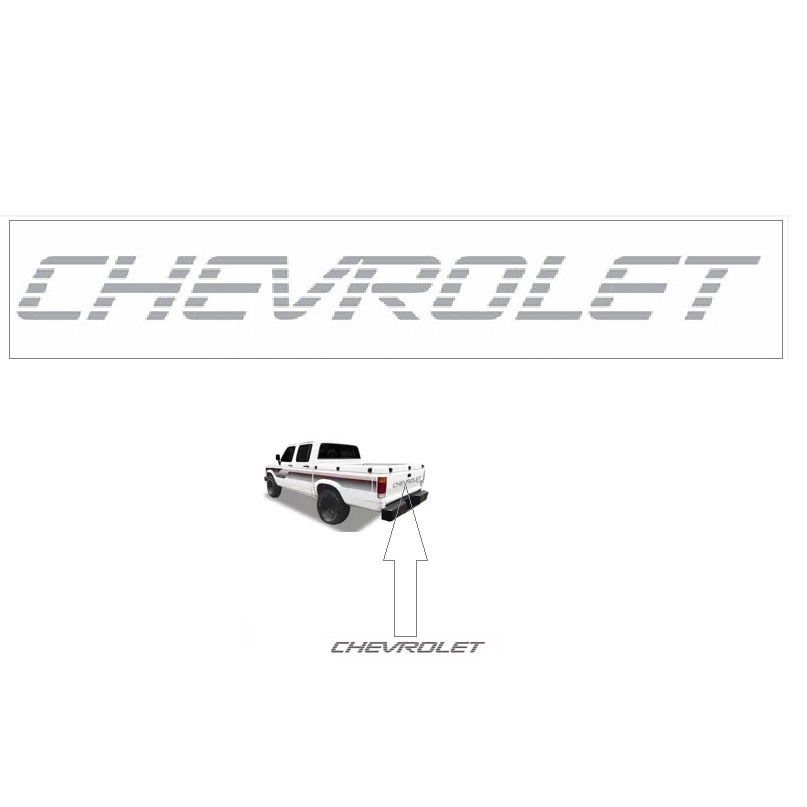 Adesivo Emblema Faixa Tampa Traseira Chevrolet D20 A20 A10