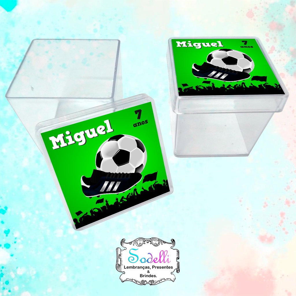 Lembrancinhas Futebol - 30 | 20 | 10 Caixinhas Acrílicas Personalizadas