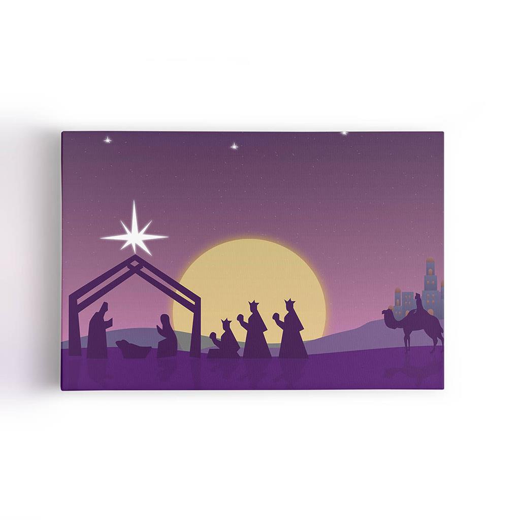 Nascimento Jesus Presepio 3 Reis Magos Quadro Decorativo