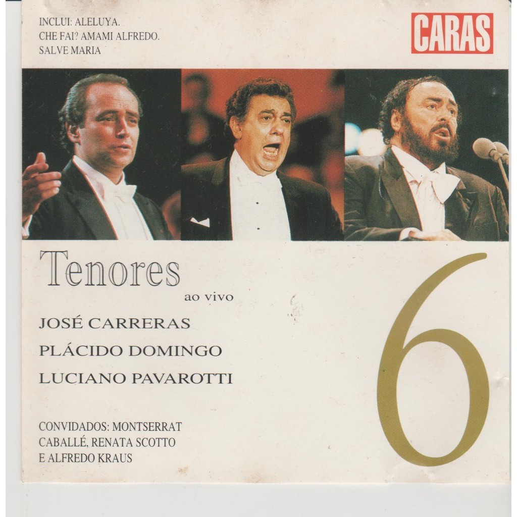 Cd Tenores Ao Vivo Vol 6 Revista Caras, José Carreras, Plácido Domingo
