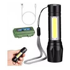Lanterna Led Potente Recarregável LT-409 De Bolso Luminária