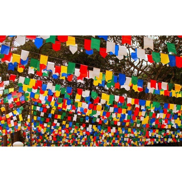 500 metros Bandeirinha de Festa Junina decoração arraia papel