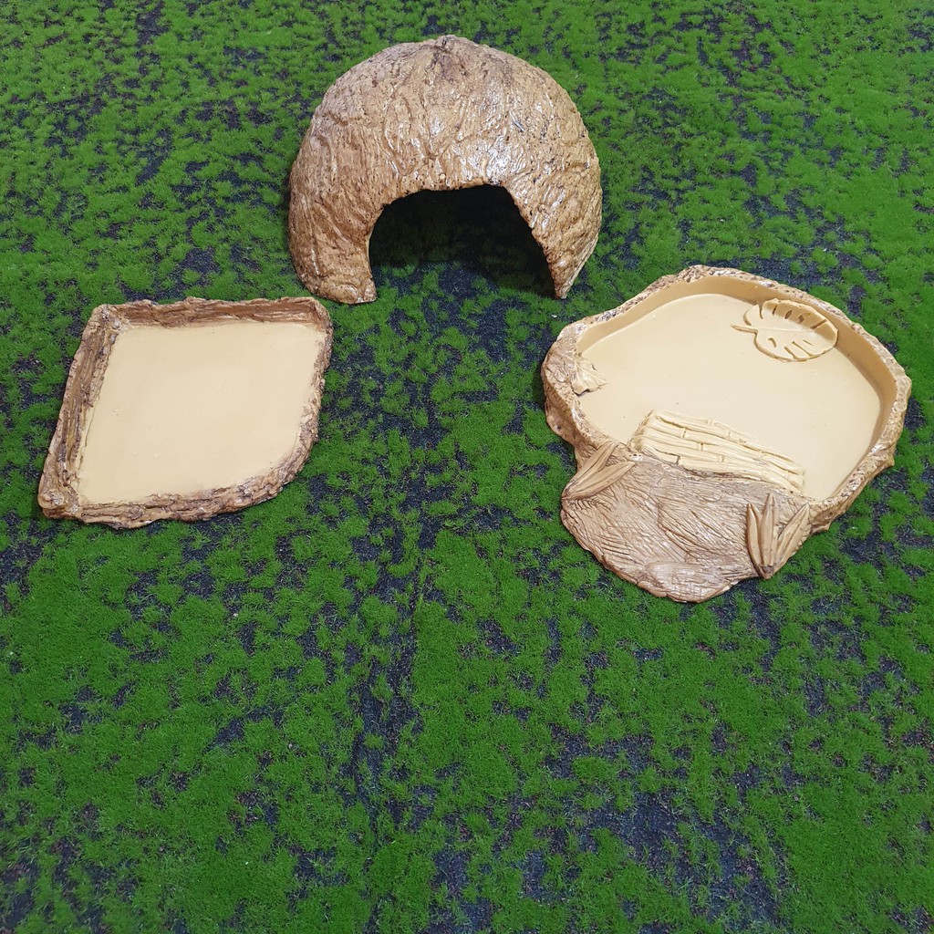 Kit Piscina Simples Jabuti Médio, Tartaruga, Réptil, Laguinho Reptmania
