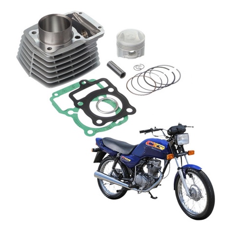 Kit Cilindro Kmp Pistao Anel Junta Cg Titan 125 1992 A 1999 em Oferta na Shopee