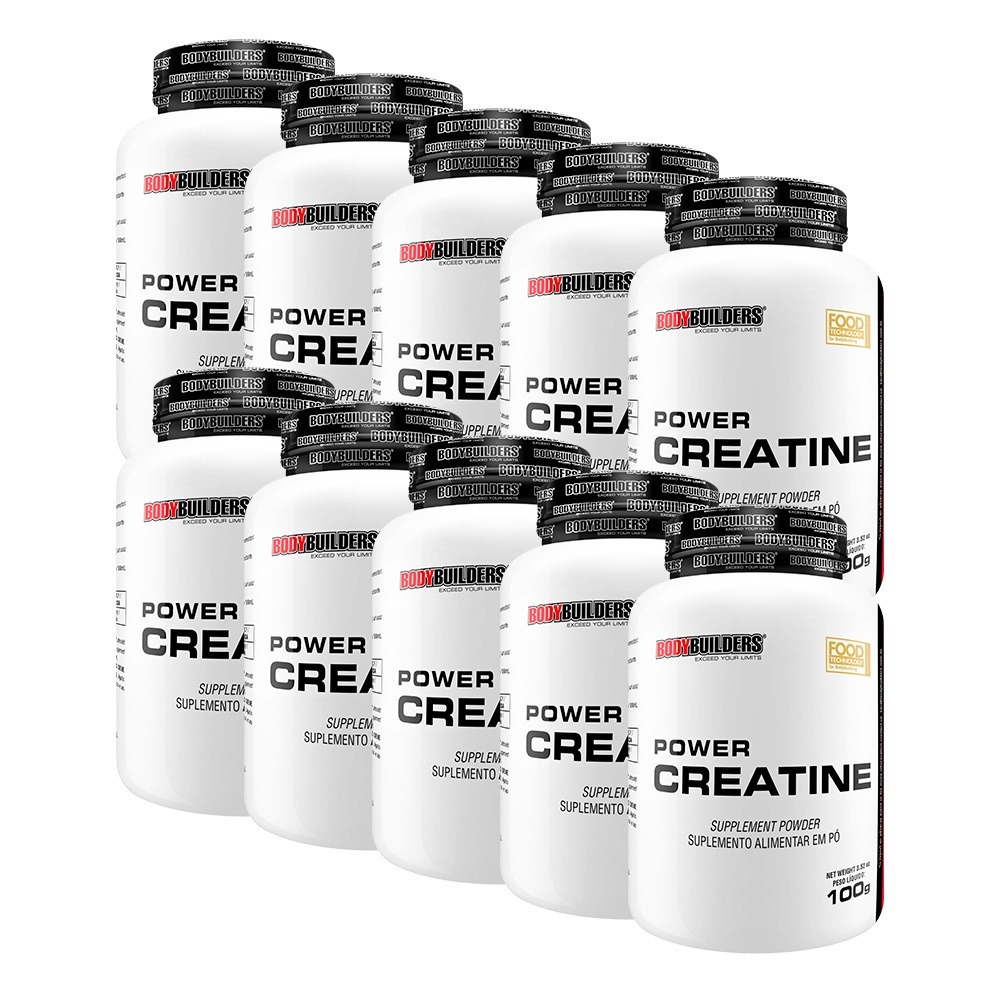 Kit 10x Power Creatina 100g - 1kg - Bodybuilders