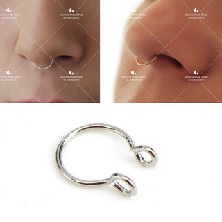 Piercing Fake Argola 2 Septo nasal falso aço inox unissex