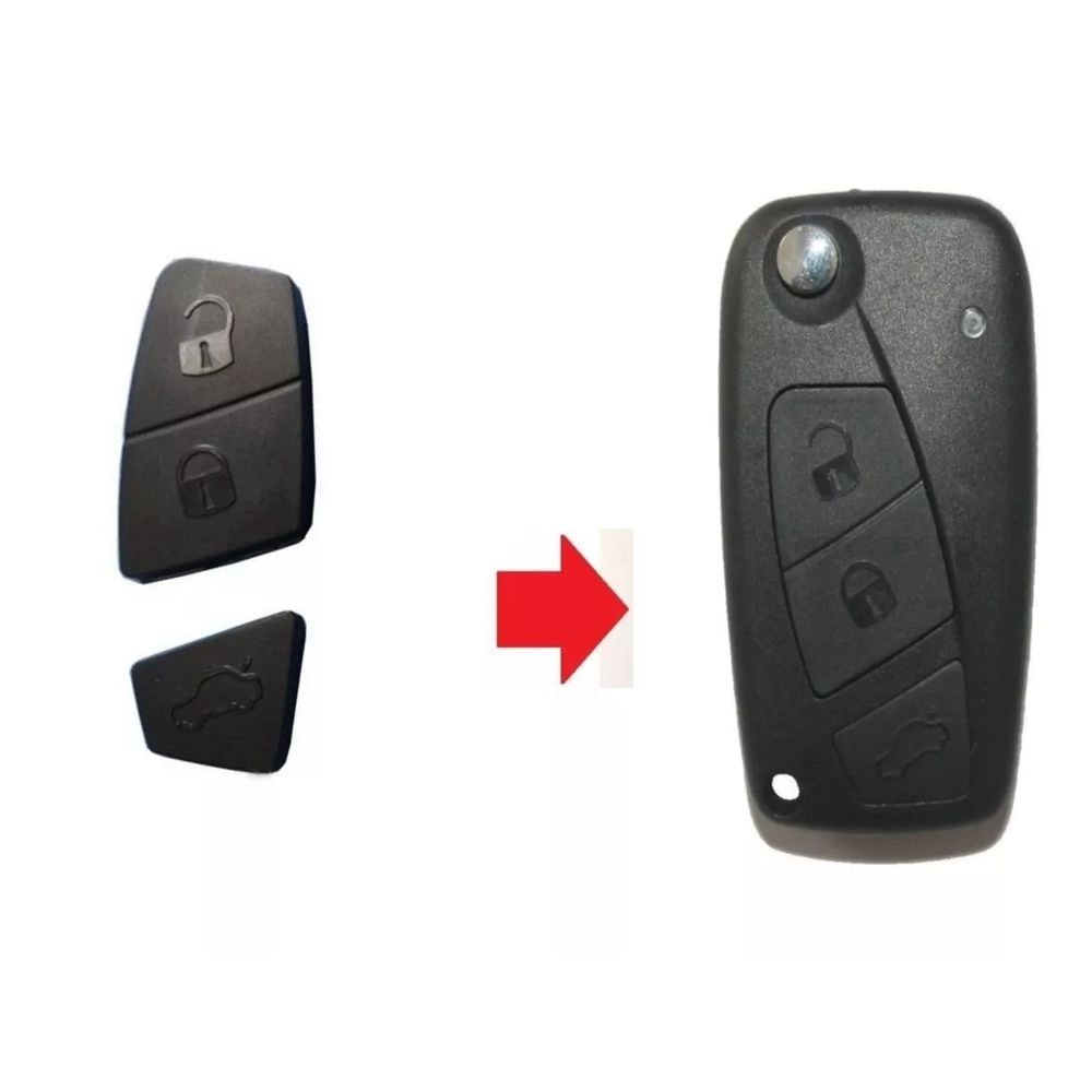 Capa Chave Canivete Fiat Stilo Idea Punto Palio - 3 Botões em Oferta na Shopee