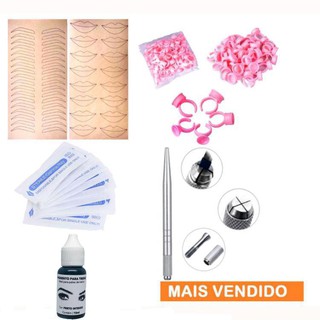 KIT INICIANTE MICROBLADING TEBORY COM TINTA TREINO EVA