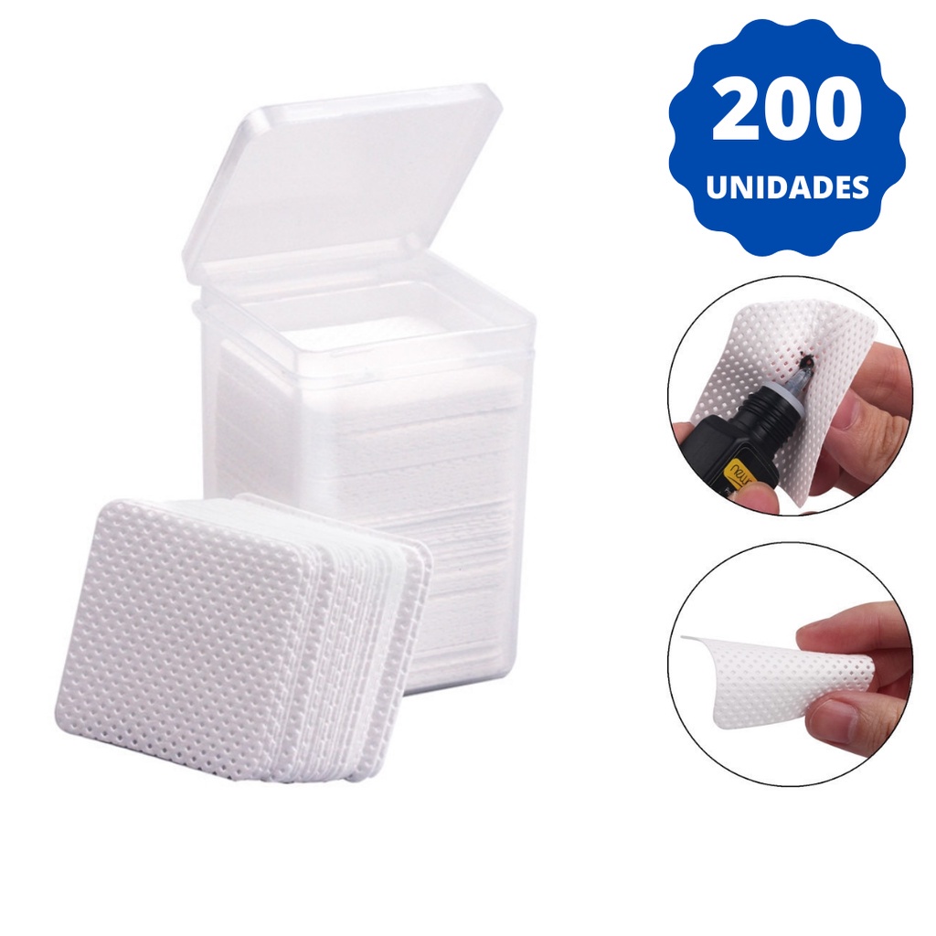 Kit 200 Lencos Para Limpar Bico De Cola Extensao De Cilios em Oferta na Shopee