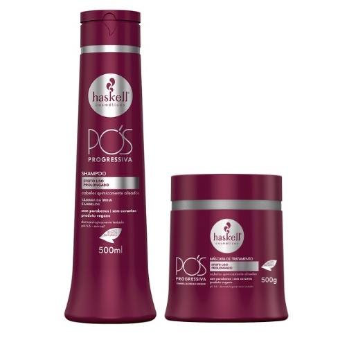 Shampoo e Mascara Pós Progressiva Haskell 500g - Liso Prolongado