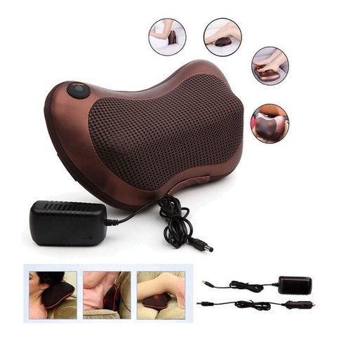 Almofada Massageadora Shiatsu Pescoço Lombar Pés Com Aquecimento Casa e Carro em Oferta na Shopee
