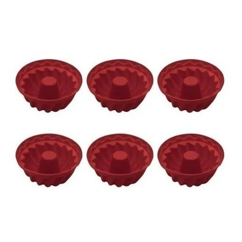 Kit 18 Mini Forma Silicone Bolinho Pudim Redonda - Yazi