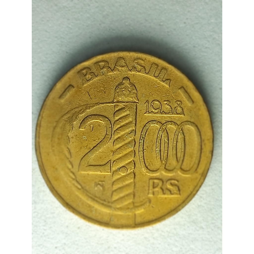 Moeda 2000 Réis Duque de Caxias 1938 Poligonal
