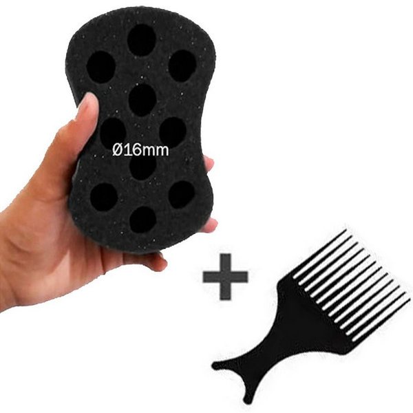 Esponja Nudred Pequena Premium M 16mm + Pente Afro em Oferta na Shopee
