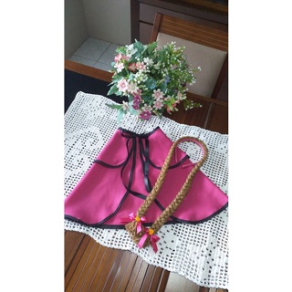 Capa  infantil com  trança Anna Frozen em Oferta na Shopee