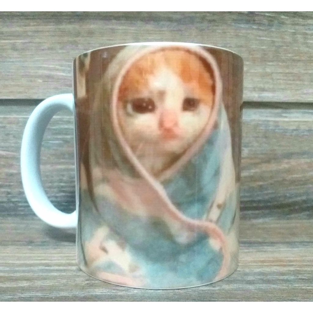 Caneca Meme Gatinho Triste