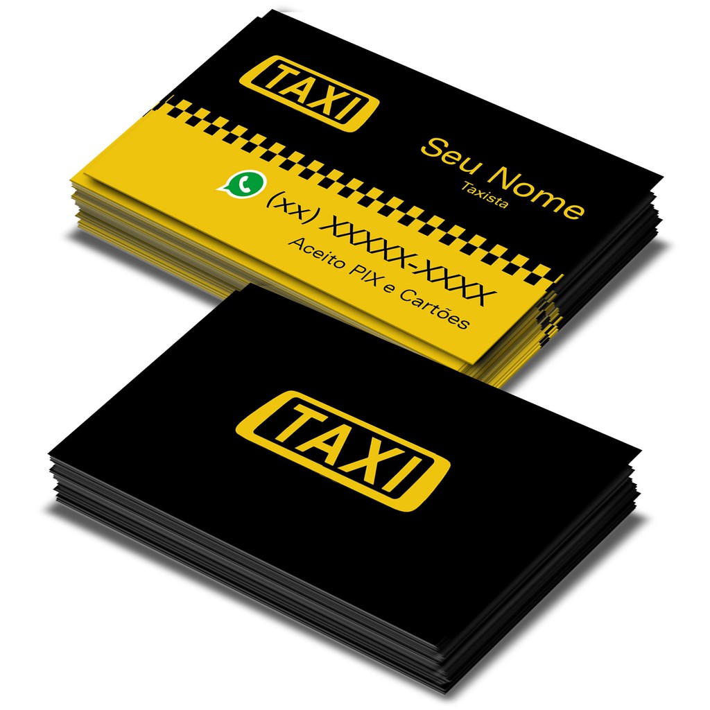 Cartão de Visita para Taxi / Taxista - Modelo 06 | Shopee Brasil