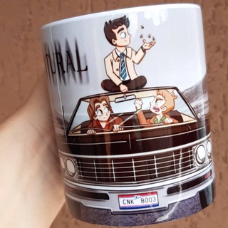 Caneca Supernatural Personalizada de Cerâmica Porcelana - Presente Criativo