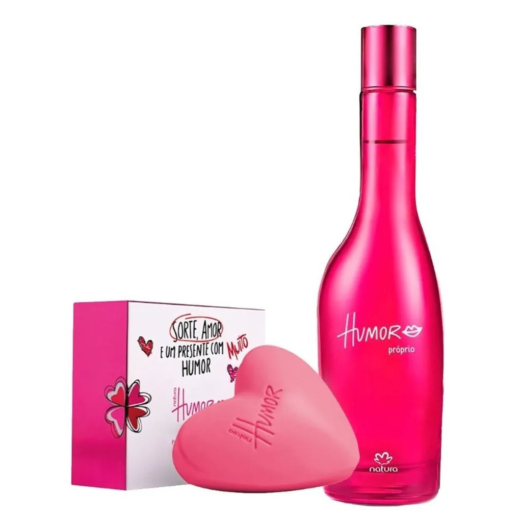 Kit Perfume Humor Próprio Natura - Colônia 75 ml + Sabonete em Barra  Coração | Shopee Brasil
