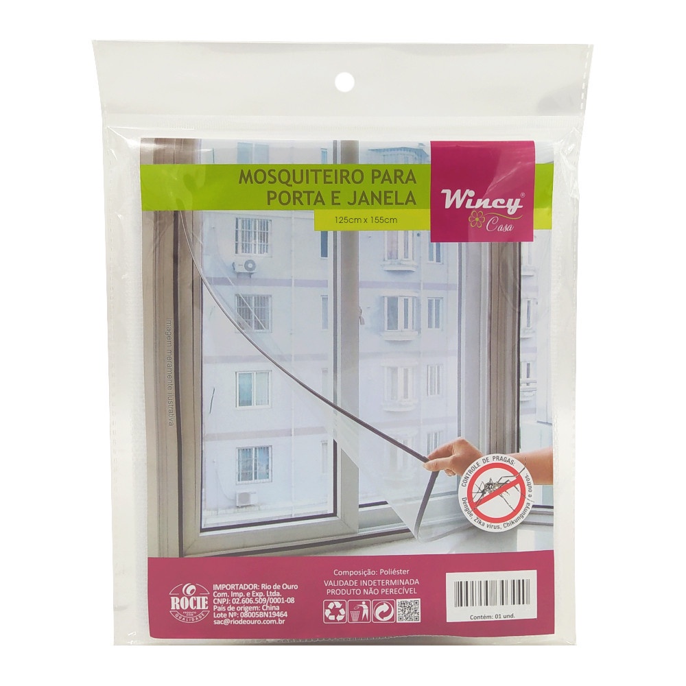 Tela Mosquiteiro para Porta e Janela Wincy 125x155cm