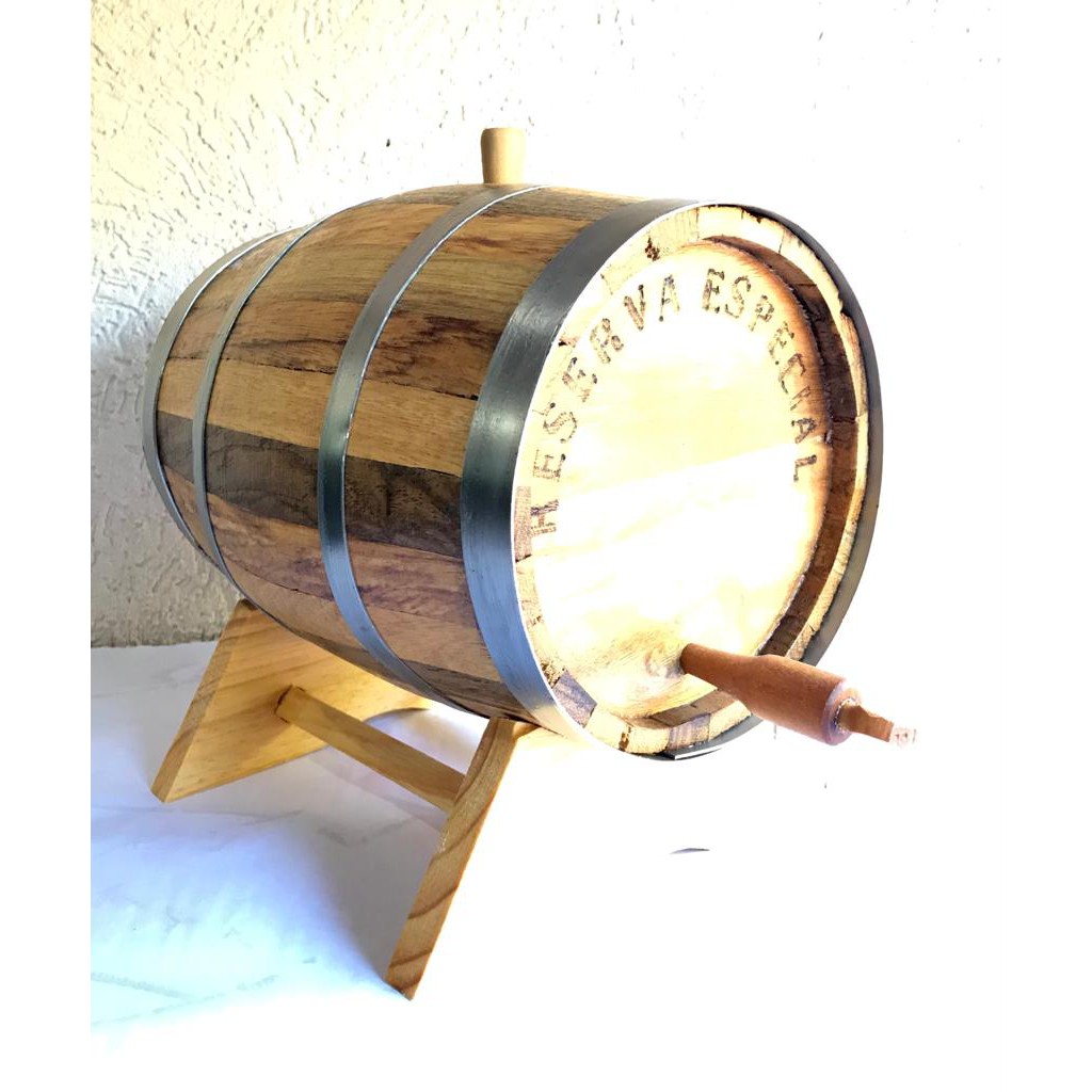Tonel Barril De Amburana 5 Litros Cachaça Umburana