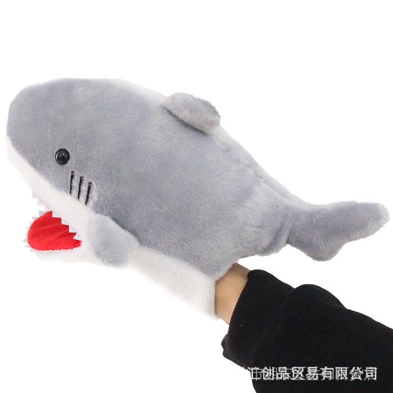 Odowalker Hand Puppet Toys Dinosaur and Wolf Head Hand Puppet Set Soft Rubber Shark Puppets Role Play Role Play Toys for Kids 