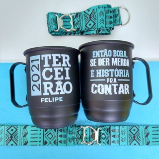 Caneca Personalizada Terceirão - Caneca com tirante Terceirão - Caneca de Alumínio Terceirão - Caneca Formatura Terceirão - Caneca com tirante para formatura, Caneca Terceirão