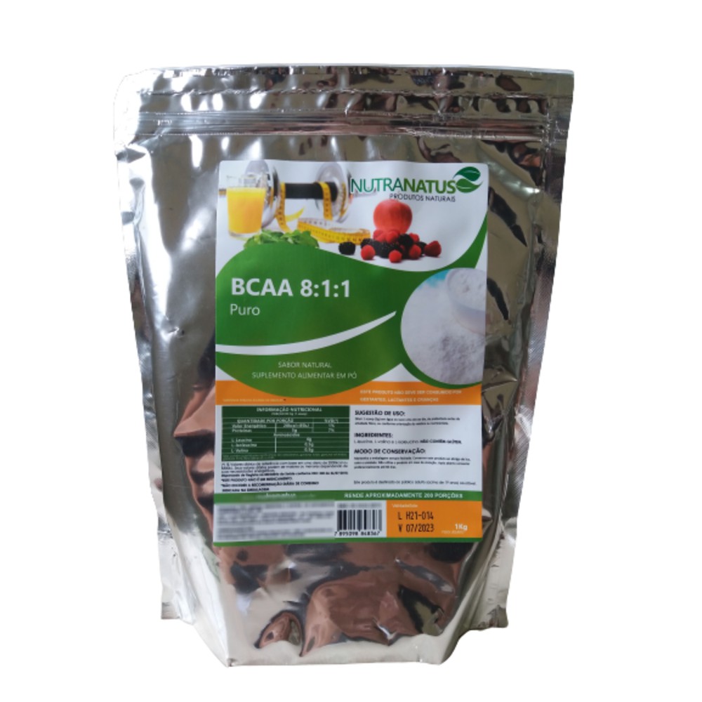 Bcaa Pó Puro 1kg Bcaa 8:1:1 Importado